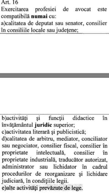 Decizie avizată: Avocații vor putea preda și deține funcții în orice domeniu al învățământului superior, nu doar în domeniul juridic