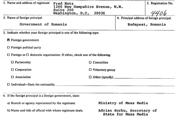 DOCUMENTE MINERIADĂ Primul contract de lobby la Washington al României de după Revoluție. Regimul Iliescu-Roman a plătit 200.000 de dolari unui broker de asigurări din Beverly Hills pentru a-și 