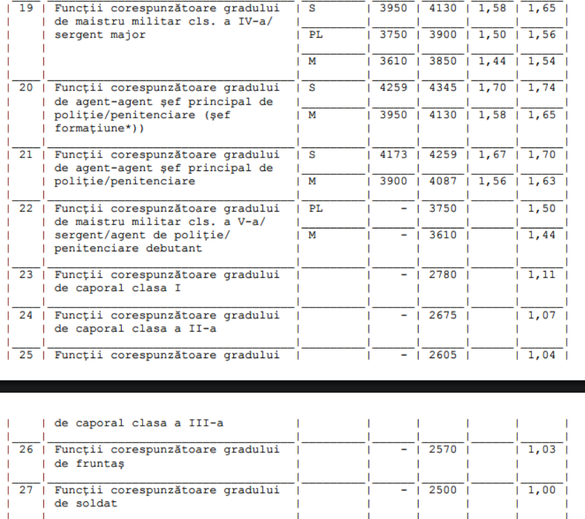 Salariile angajaților din Armată, Interne și Servicii care lucrează cu secrete de stat ar putea fi majorate cu până la 25%