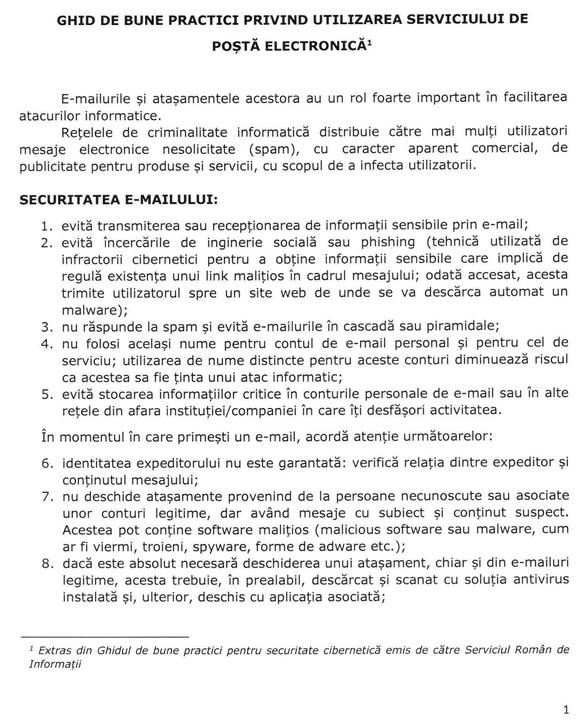 Noi măsuri de securitate privind comunicarea prin e-mail la Parlament. Conturile sunt blocate la introducerea greșită a parolei. Aleșii sunt sfătuiți să respecte recomandările SRI pentru a evita spargerea adreselor