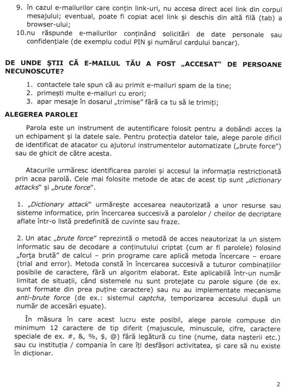 Noi măsuri de securitate privind comunicarea prin e-mail la Parlament. Conturile sunt blocate la introducerea greșită a parolei. Aleșii sunt sfătuiți să respecte recomandările SRI pentru a evita spargerea adreselor