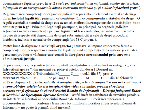 EXCLUSIV DOCUMENT Primul inculpat într-un caz de corupție achitat pe motivul presupusei ilegalități a protocolului secret de cooperare Parchet-SRI: un jandarm condamnat în primă instanță pentru luare de mită