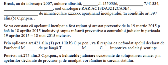 EXCLUSIV DOCUMENT Primul inculpat într-un caz de corupție achitat pe motivul presupusei ilegalități a protocolului secret de cooperare Parchet-SRI: un jandarm condamnat în primă instanță pentru luare de mită