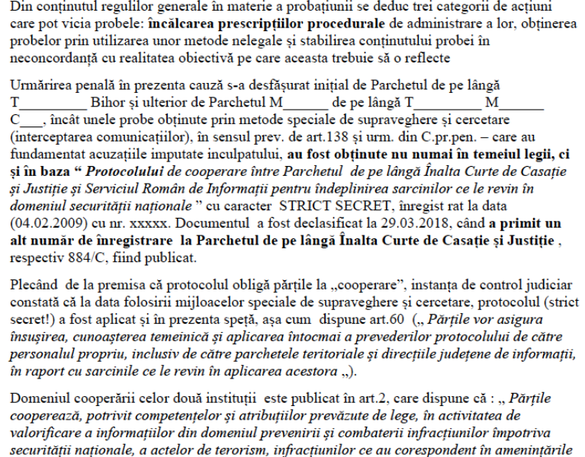 EXCLUSIV DOCUMENT Primul inculpat într-un caz de corupție achitat pe motivul presupusei ilegalități a protocolului secret de cooperare Parchet-SRI: un jandarm condamnat în primă instanță pentru luare de mită