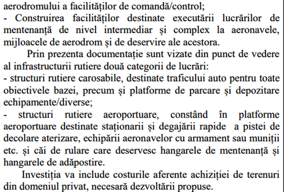 DOCUMENT Guvernul vine cu 1,7 miliarde lei în extinderea pe 370 de hectare a bazei militare aeriene de la Câmpia Turzii, în perspectiva achiziției de noi avioane F-16. Americanii ar putea aduce și drone