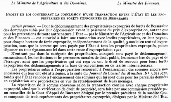 DOCUMENTE ARHIVĂ CENTENAR 1918 Reforma de 6 miliarde de la miezul nopții. Unirea cu Basarabia și naționalizarea neconstituțională a pădurilor de peste Prut. Procese în țară, reclamație la Liga Națiunilor. Pădurea din Bucovina a familiei Tolstoi