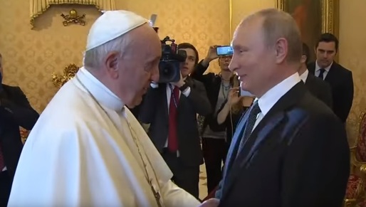 VIDEO Putin, în vizită-fulger la Vatican și Roma