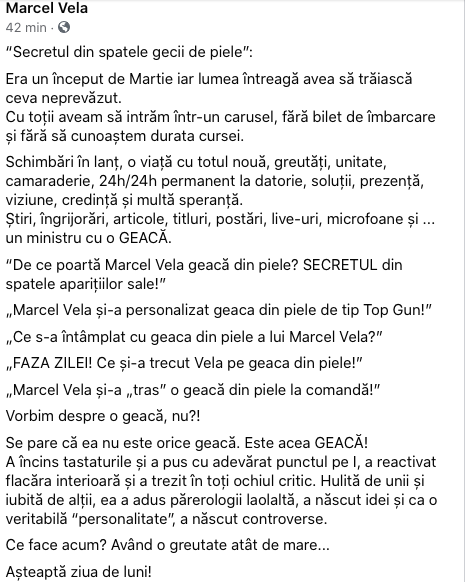 Marcel Vela, despre “secretul din spatele gecii de piele”: A încins tastaturile!