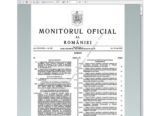 Plan - Monitorul Oficial, obligat să publice gratuit legile și alte acte oficiale în format PDF
