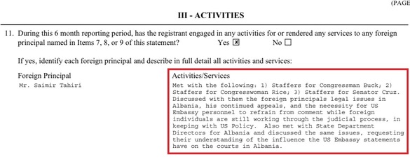 DOCUMENTE Justiția penală est-europeană, o afacere cu americani la ambele capete. Legături cu cel mai recent dosar Dragnea: cum a făcut o firmă din România lobby la Washington pentru un fost ministru albanez acuzat de trafic de droguri