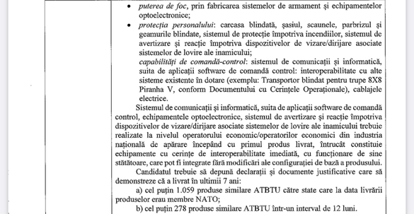 DOCUMENT La Apărare, inflația sare de 24%. Doar ideea achiziției a peste 1.000 de blindate pentru Armată română s-a scumpit cu aproape 900 milioane lei în 12 luni