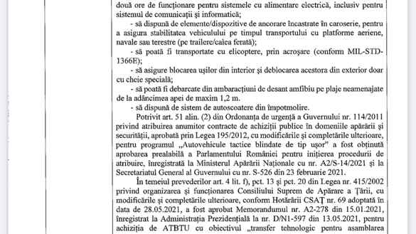 DOCUMENT La Apărare, inflația sare de 24%. Doar ideea achiziției a peste 1.000 de blindate pentru Armată română s-a scumpit cu aproape 900 milioane lei în 12 luni