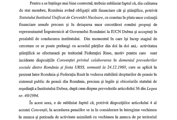 DOCUMENT&FOTO Pensii pentru cercetătorii români de la un institut nuclear din Rusia ce datează din epoca sovietică