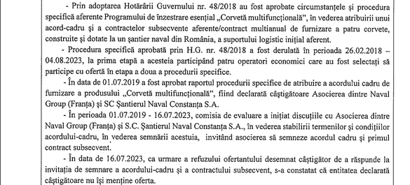 DOCUMENT România abandonează planul de a-și cumpără nave militare proprii