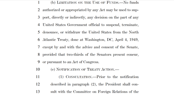 DOCUMENT Congresul american a adoptat o lege care să-l împiedice pe Trump să scoată SUA din NATO dacă va fi reales președinte