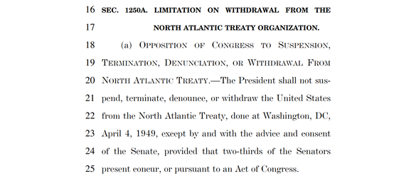 DOCUMENT Congresul american a adoptat o lege care să-l împiedice pe Trump să scoată SUA din NATO dacă va fi reales președinte