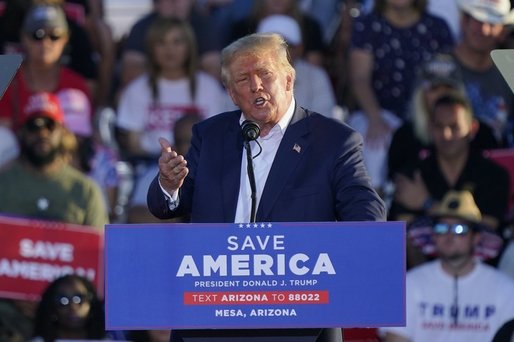 Trump spune că va "câștiga" alegerile prezidențiale din 2024 împotriva celui mai "rău" președinte și că țara sa riscă un "al treilea război mondial"