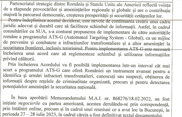 DOCUMENT Statul român a semnat cu SUA acordul premergător implementării controversatului sistem informatic 