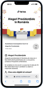 Reuters: Românii apelează din nou la TikTok pentru a se orienta în alegeri. Măsurile TikTok pentru a proteja integritatea platformei pe parcursul alegerilor din România