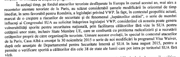 DOCUMENT Adio eliminare rapidă a vizelor pentru America, șansele României au scăzut drastic după atentatele din Paris