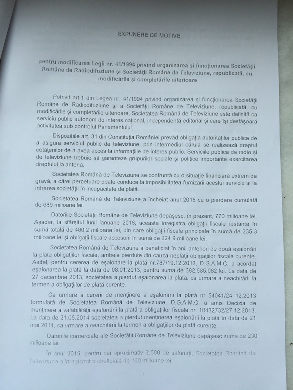 DOCUMENTUL insolvenței TVR: Datorii de 770 milioane lei, doar maximum 350-400 angajați mai pot fi plătiți