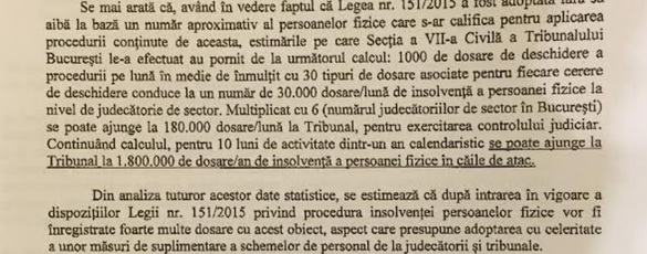 DOCUMENT Tribunalul anticipează un val de persoane fizice care își vor cere insolvența