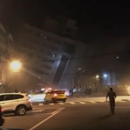 Cutremur cu magnitudinea 6,4 în Taiwan; un hotel s-a prăbușit