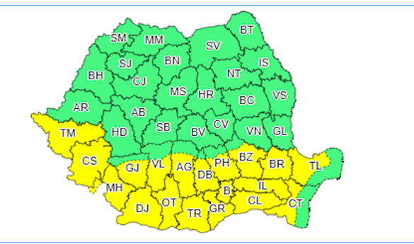 Județele afectate de caniculă