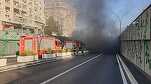VIDEO&FOTO Incendiu la un autoturism, în Pasajul Unirii din Capitală. Circulația rutieră este oprită în pasaj