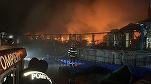 FOTO Incendiu puternic la o pensiune din Delta Dunării. Șapte turiști s-au autoevacuat