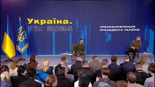 Marius Saizu, corespondentul știrilor FOCUS, singurul jurnalist român prezent la conferința de presă a lui Volodimir Zelensky la împlinirea a doi ani de la începutul războiului