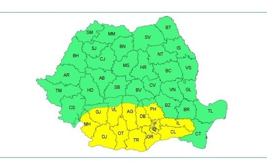 HARTĂ Meteorologii anunță temperaturi de până la 36 de grade în mai multe regiuni