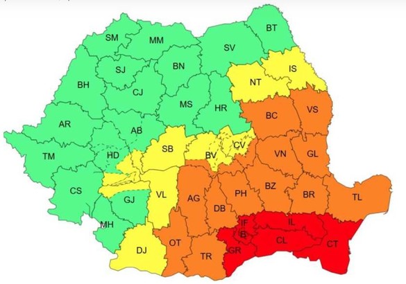 Alertă meteo - Ciclonul Barbara lovește România. Cod roșu de ploi, inclusiv în București