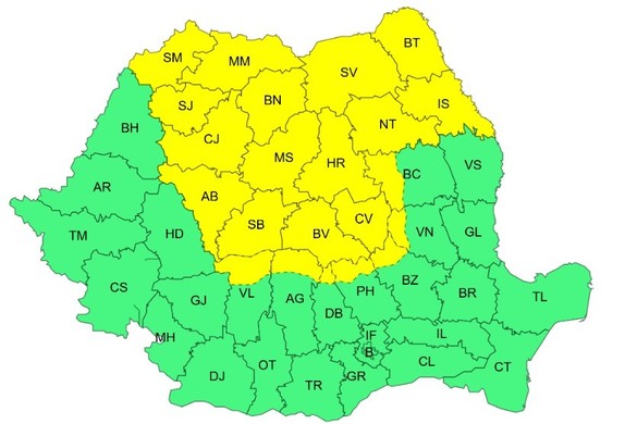 ANUNȚ O nouă alertă de ger HARTĂ