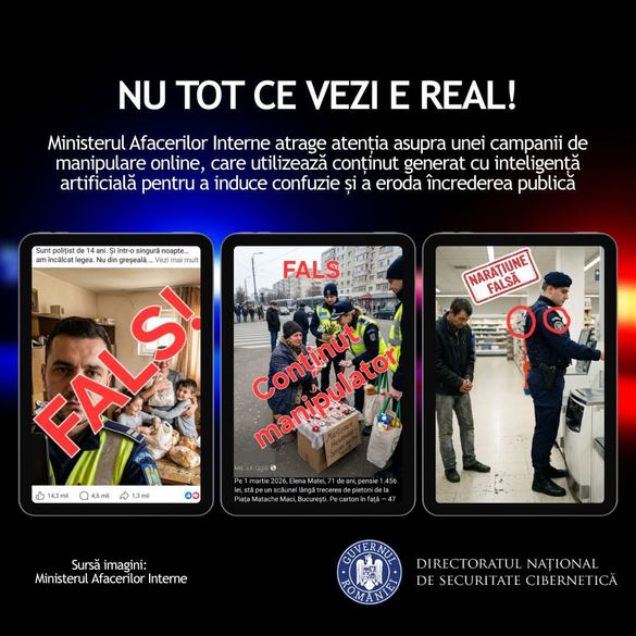 FOTO Fraudă cu polițiști și jandarmi generați fals prin AI