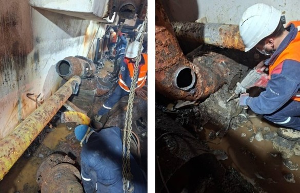 FOTO Criza apei din Curtea de Argeș - Continuă lucrările de reabilitare a Stației de Tratare: în această săptămână va începe montarea unor instalații și a stratului filtrant. Apa din rețea conținea o bacterie periculoasă
