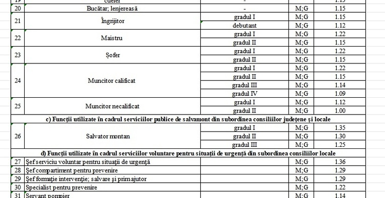 EXCLUSIV ULTIMA ORĂ Noi salarii în administrația publică, de la director general la consilier, bucătar, șofer LISTA