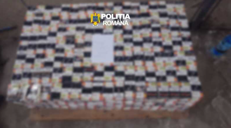 VIDEO Milioane de țigarete confiscate de Poliția Română, după ce au oprit în trafic două camioane. Erau ascunse după pește congelat și cutii cu încălțăminte