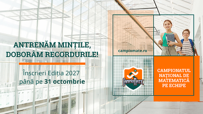 CampioMATE – campionatul național de matematică pe echipe care atrage copiii în jocul matematicii – a dat startul înscrierilor pentru Ediția 2027