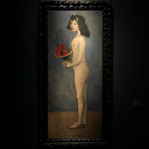 Tabloul "La fillette à la corbeille fleurie", de Picasso, adjudecat la 115 milioane de dolari
