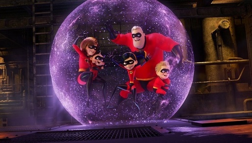 Animația "Incredibles 2" a debutat pe primul loc în box office-ul românesc de weekend