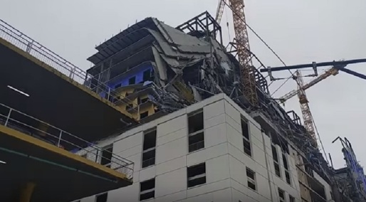 VIDEO Un hotel în construcție s-a prăbușit la New Orelans