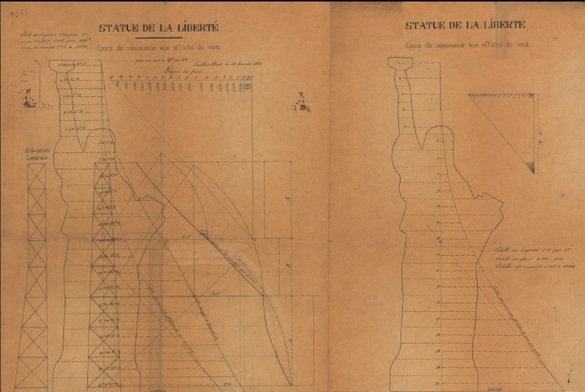 FOTO Gustave Eiffel și-a imaginat diferit Statuia Libertății, după cum o confirmă schițe vechi de 140 de ani