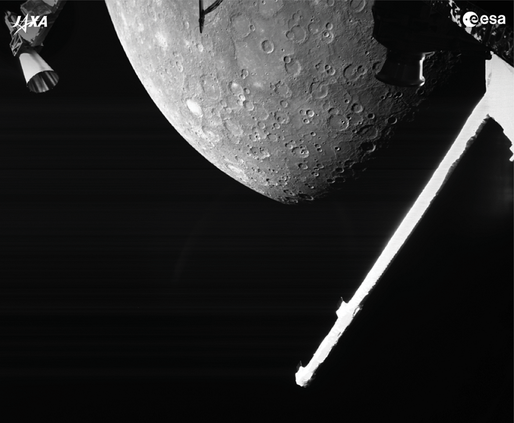 FOTO Primele imagini cu planeta Mercur surprinse de BepiColombo, publicate
