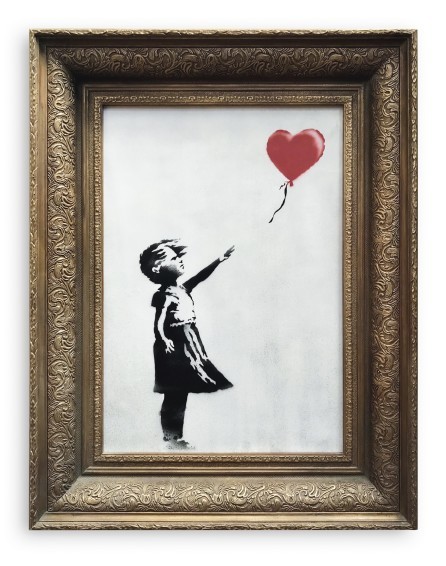 Lucrarea lui Banksy parțial distrusă în urmă cu trei ani, adjudecată la Londra pentru 18,6 milioane de lire sterline, nou record pentru artist