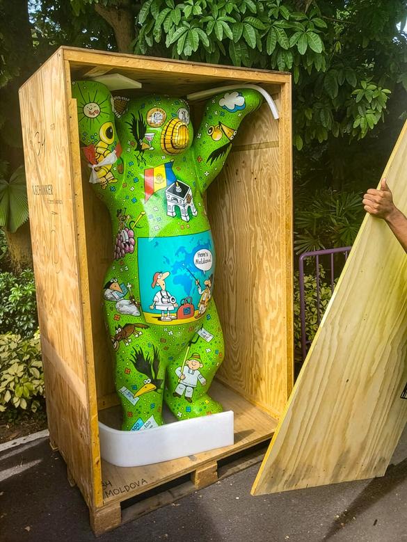 FOTO Un babuin, antilope, o cască semnată de legende, sculpturi în formă de urși, trofeul CONMEBOL Libertadores - cele mai neobișnuite colete livrate de DHL