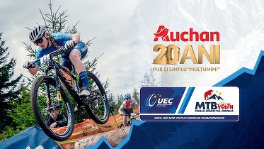Auchan susține viitorii campioni ai ciclismului european la Cheile Grădiștei, gazda Campionatului European de MTB pentru Tineret