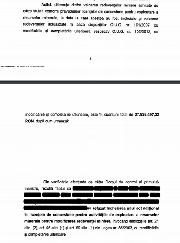 Unele companii miniere refuză să achite redevențe majorate și susțin că Tăriceanu și Ponta le-au majorat ilegal