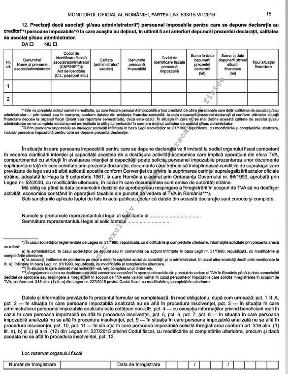 Noul formular de TVA, celebrul D088, a fost publicat și va fi aplicat din august