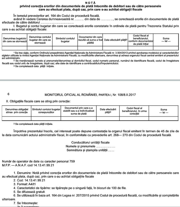 DOCUMENT Ministrul Finanțelor a avizat o nouă procedură de îndreptare a erorilor din documentele de plată